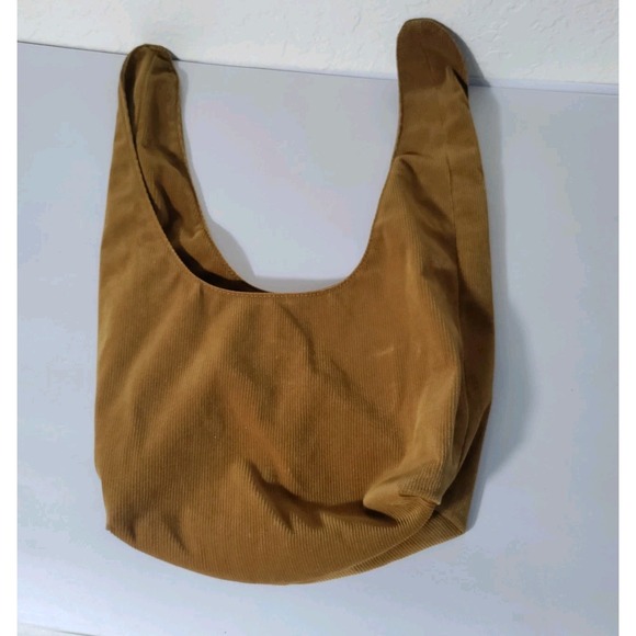 Lpt Of 2 MERIT Beauty corduroy tie bag knapsack makeup bag Brown - Picture 2 of 4